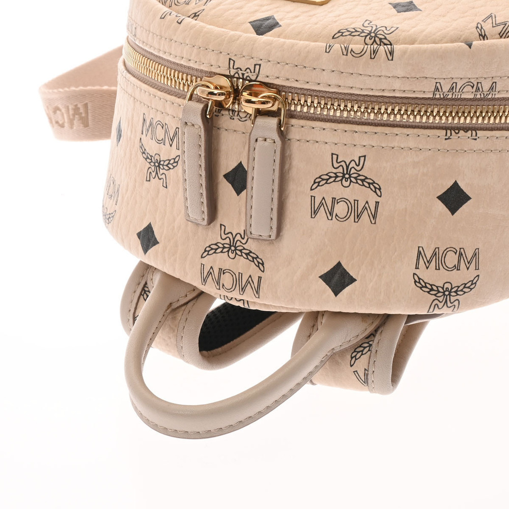 Mcm Backpack Side Studs Gold Hardware Calf Rucksa… - image 3